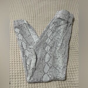 Gray Snake Print Women's Pajama Pants
